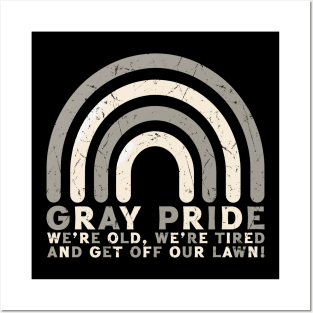 Gray Pride -- Retro Funny LGBT Design Posters and Art